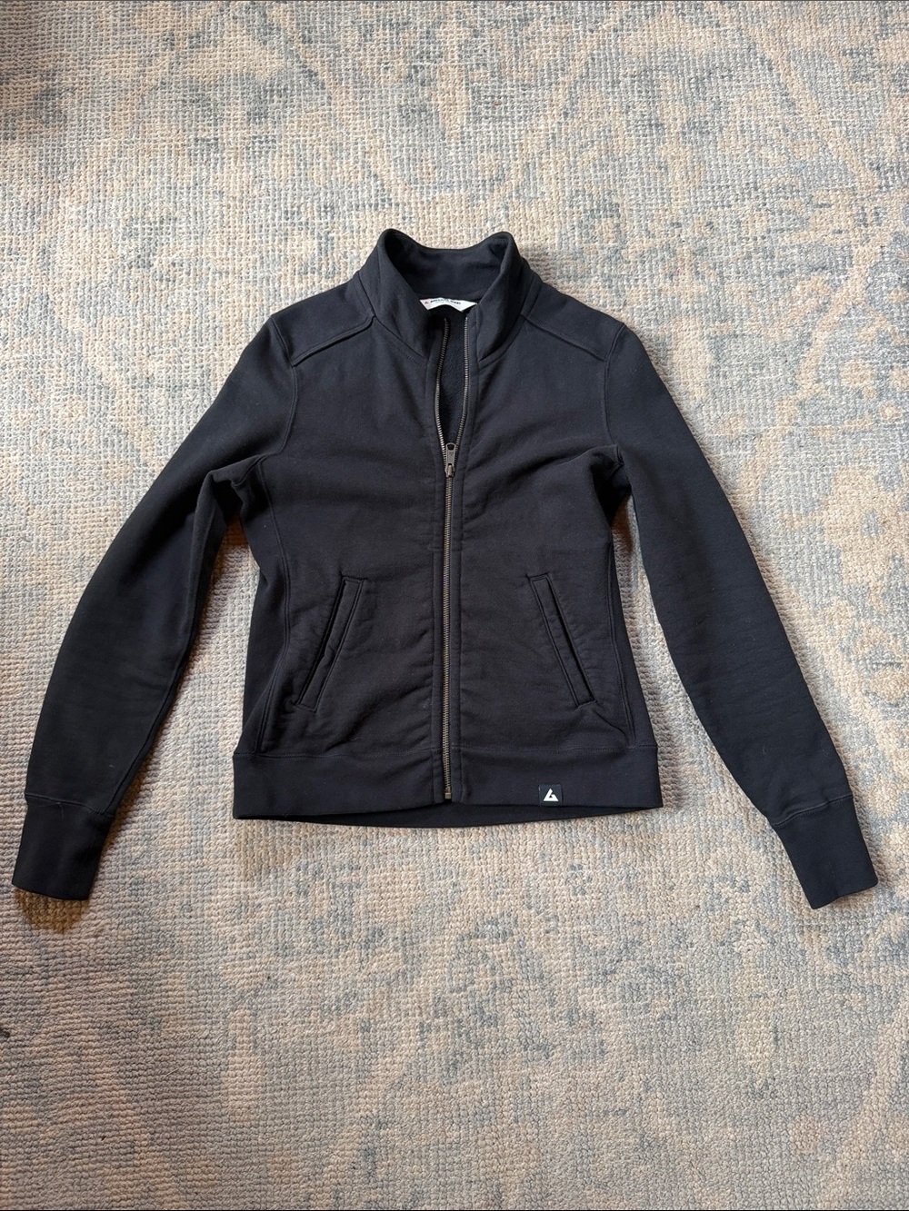 American Giant Black Women's Full-Zip Bomber Jacket